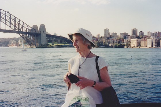 On the Manly ferry out in the Sydney Harbour in 2000