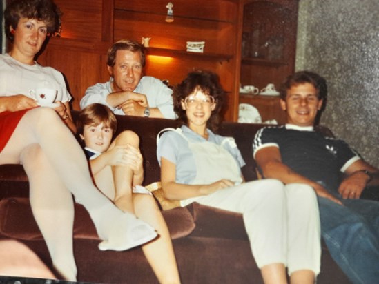 Jenny, Emma, John, Stella and Dave - taken at Holbrook Ave, Rugby in the 80's