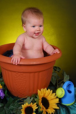 Gracie in a Flowerpot