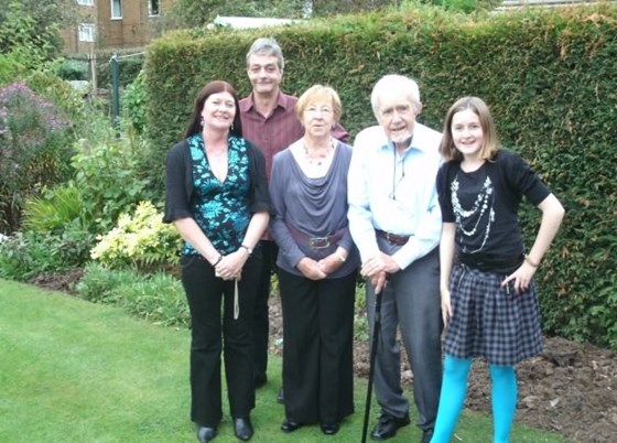 A lovely family photo taken in 2009 with Clive, Gwyneth, Sian, Gran and Grandpa xx