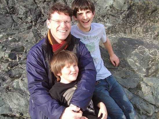 Dad, Huw, and Ollie, 2009