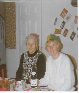 Linda and her mam xmas 2005
