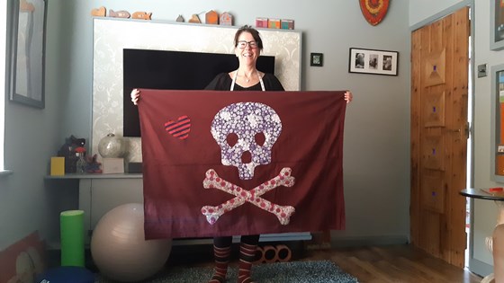 'Pirate Pop' tribute flag (seamstress Tracy Came)
