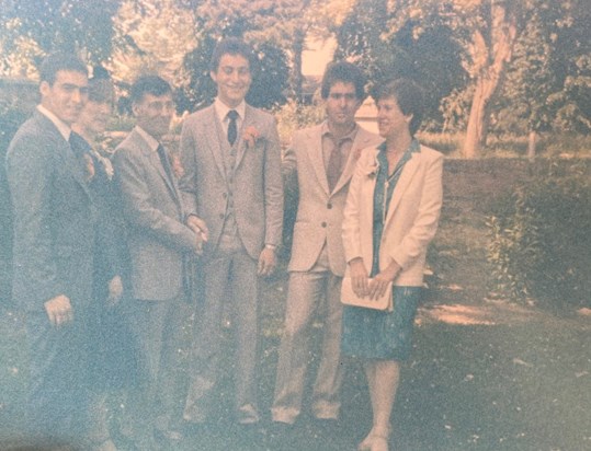 Bill, Nan, Grandad, Malcolm, Steve & Tina at Malcolm & Sharon’s wedding 1980