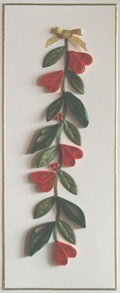 Quilling: Christmas leaves 