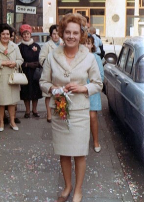 Peggy on her wedding day