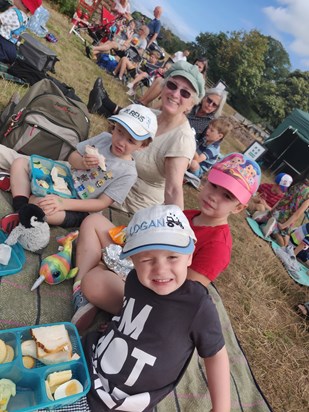 August 2018, Mary Kerensa, Reubens and Logan, Outdoor Theatre at Bradgate Park