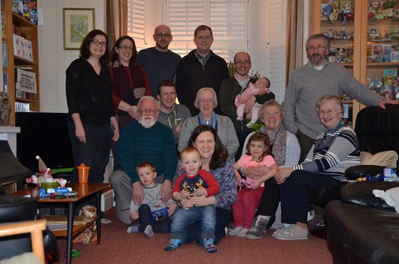 Mary with family, Christmas 2016