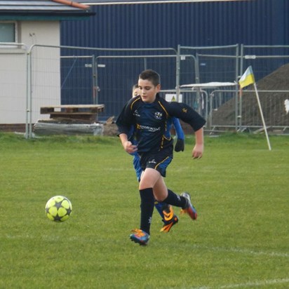Jordan playing for Cookstown youth 