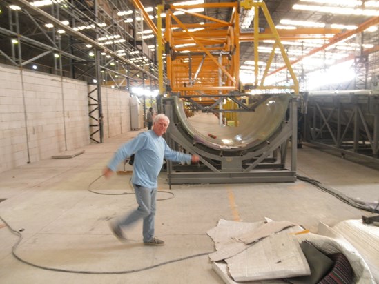 Another busy day in Izmir, Turkey plant, 2013.  Mold + Gantry during setup process.