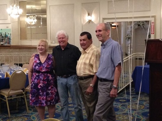 TPI Retirement Party for Roger, Duarte, and  Bill, 2015.  Doreen wanted a photo with the three Amigos.