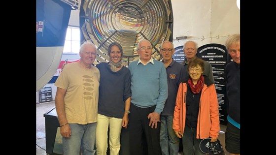 Together with Roger at the Boatshed after the talk about St. Catherine’s Fresnel lens. It was a joy and an honour to work with Roger who led the assembly and base-construction team. 