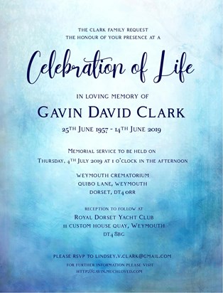 Gavin Clark memorial details 