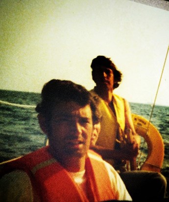 Ian and Geoff sailing