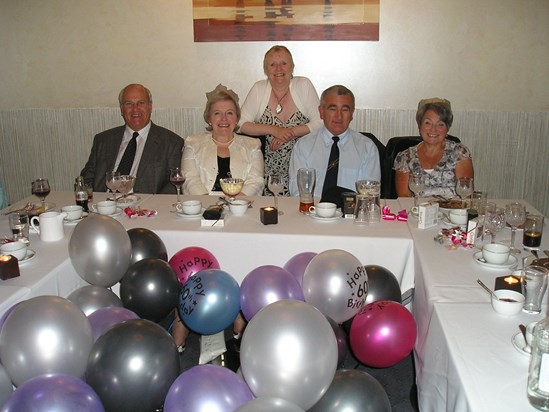 13.8.09 - Sue with Tony, Linda, Brian & June at Sue's 60th Birthday Celebrations - a lovely evening