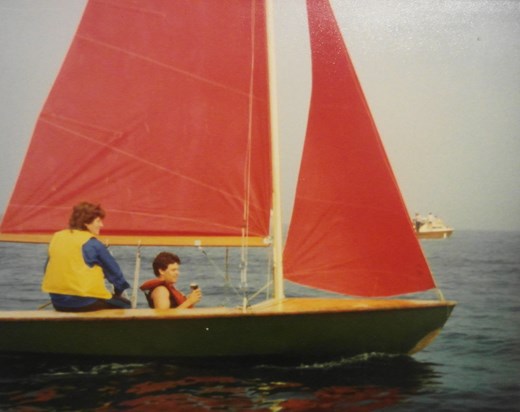 Andy sailing with Miranda