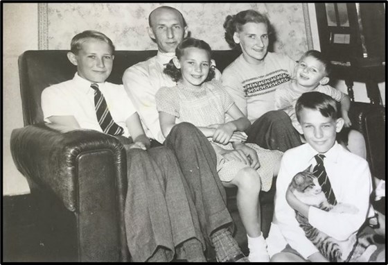 The Wolff family, early 1950s when living at 169 Eltham Road, West Bridgford, Nottingham.