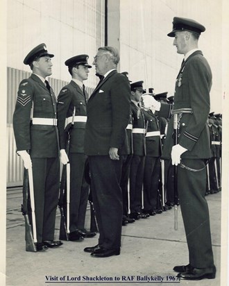 1967 RAF Ballykelly Guard of Honour 1967 Lord Shackleton Flt