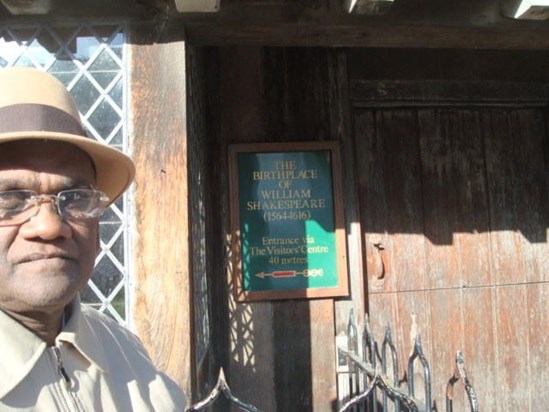 Dad at Shakespeare's house