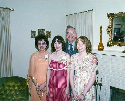 Wanda, Cindy, Billy & Janet Rainer, December 1978, Newton, MS - Rainer Grandparents' 50th Wedding Anniversary Celebration