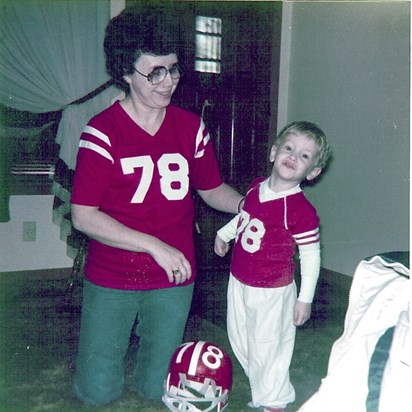 Wanda Rainer and grandson, Jonathan David Brewer, circa 1983-1984