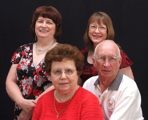 Rainer Family: Cynthia Kay, Janet Lynn, Wanda Kay & Billy Jerald, circa 2008