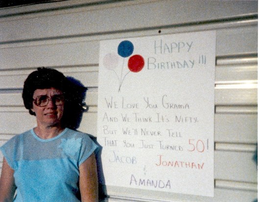 Wanda Rainer, 50th Birthday, September 3, 1987