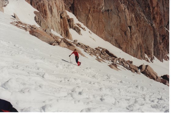 Dave climbing Mt Whitney, 1997