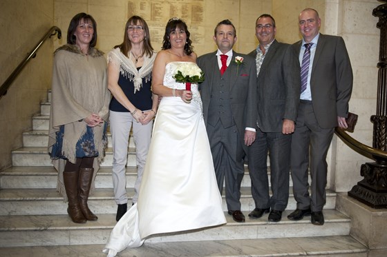 The happy couple & Susie's brothers & sisters. Xx