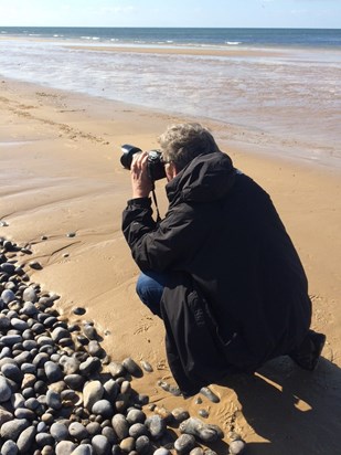 A fabulous photographer! Brendan on Sheringham beach