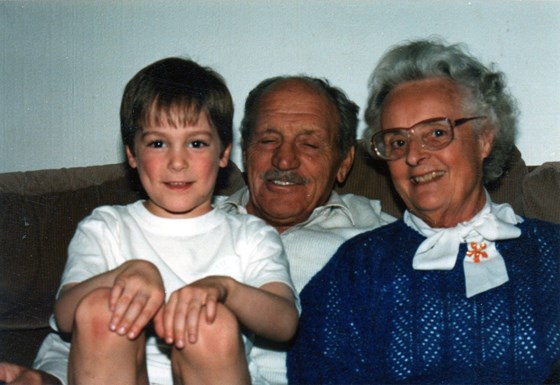 Paul, Bil and granny Summer 1990