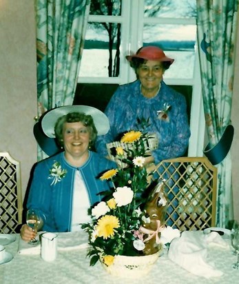 Joy with her mum Emily, April 1987