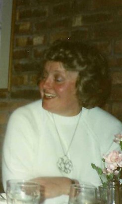 Wearing her favourite necklace, 1990