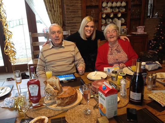 Christmas day breakfast celebrations, Herefordshire 2015,