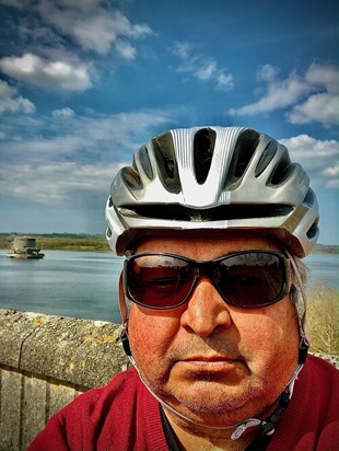 Alan on his bike at Roadford 