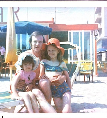 Dad with us as kids in Italy aroun 1974