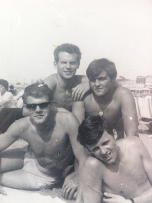 Dad chilling out in Margate wih his friends in the sixties