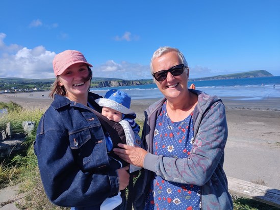 Lena, Yasha and Ruth in Pembrokeshire 