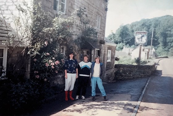 One of our early group holidays….Ruth with Regan and Gill  A weekend away in 1984…Slad, staying in the pub Laurie Lee visited 