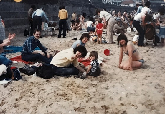 An outing from London in early 1980s ….. with Sue and Fran, Regan and Tony 