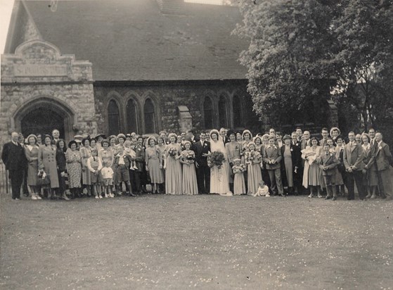 Joyce & Percy Clark wedding, Joyce as a bridesmaid x