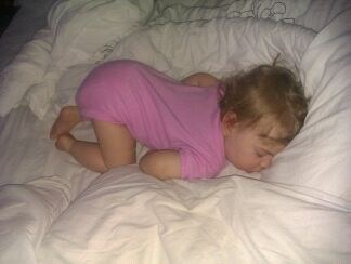 asleep in Mummy's bed!x
