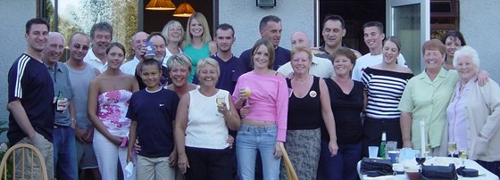Extended Family Photo Sept 2003 - Mischievous Pat!