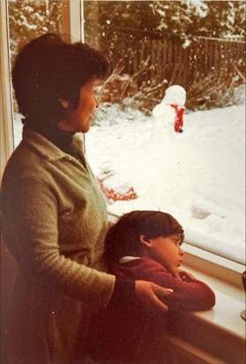 Mark and Mum snowy day