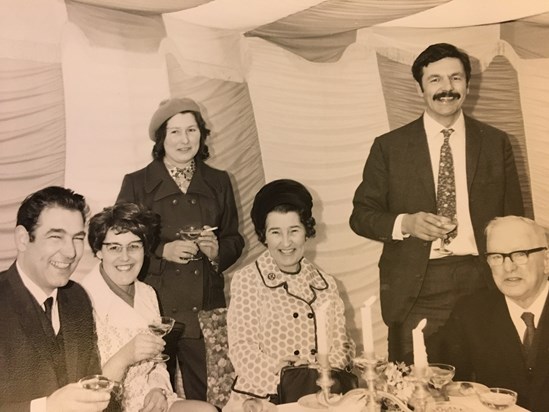 With Pete, June, Eleanor, and Liza and Hugh - think this is at the Bottesford wedding? 