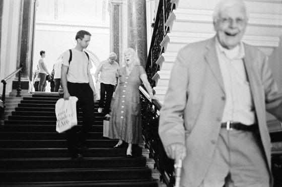 Oli, Madge (on stairs) and Grandad (foreground) at the Royal Academy Summer Exhibition 2019