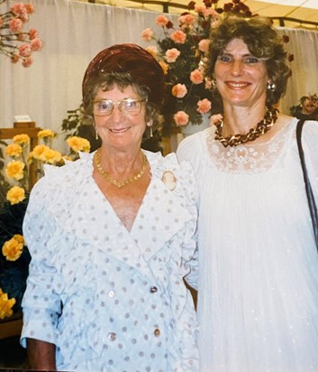 Mum and her mum at Chelsea Flower Show