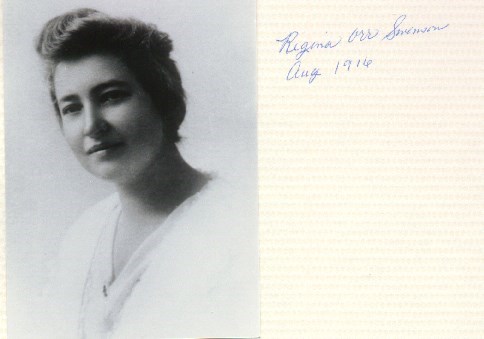 Regina Orr Swenson 1916 1