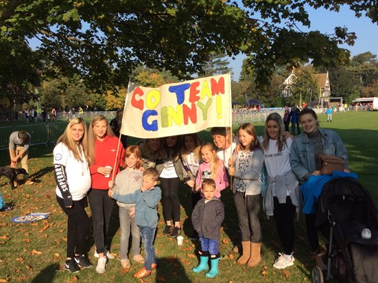The family out in Bedford Park to support TEAM GINNY