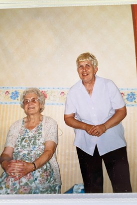 Joyce and her mum Mary
